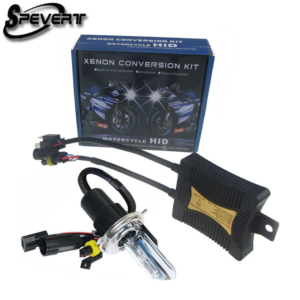 

SPEVERT 55W H4 H/L HID X enon 4300K 5000K 6000K 8000K 10000K 12000K Headlight Motorcycle Motorbike Bike Lamp + Ballast
