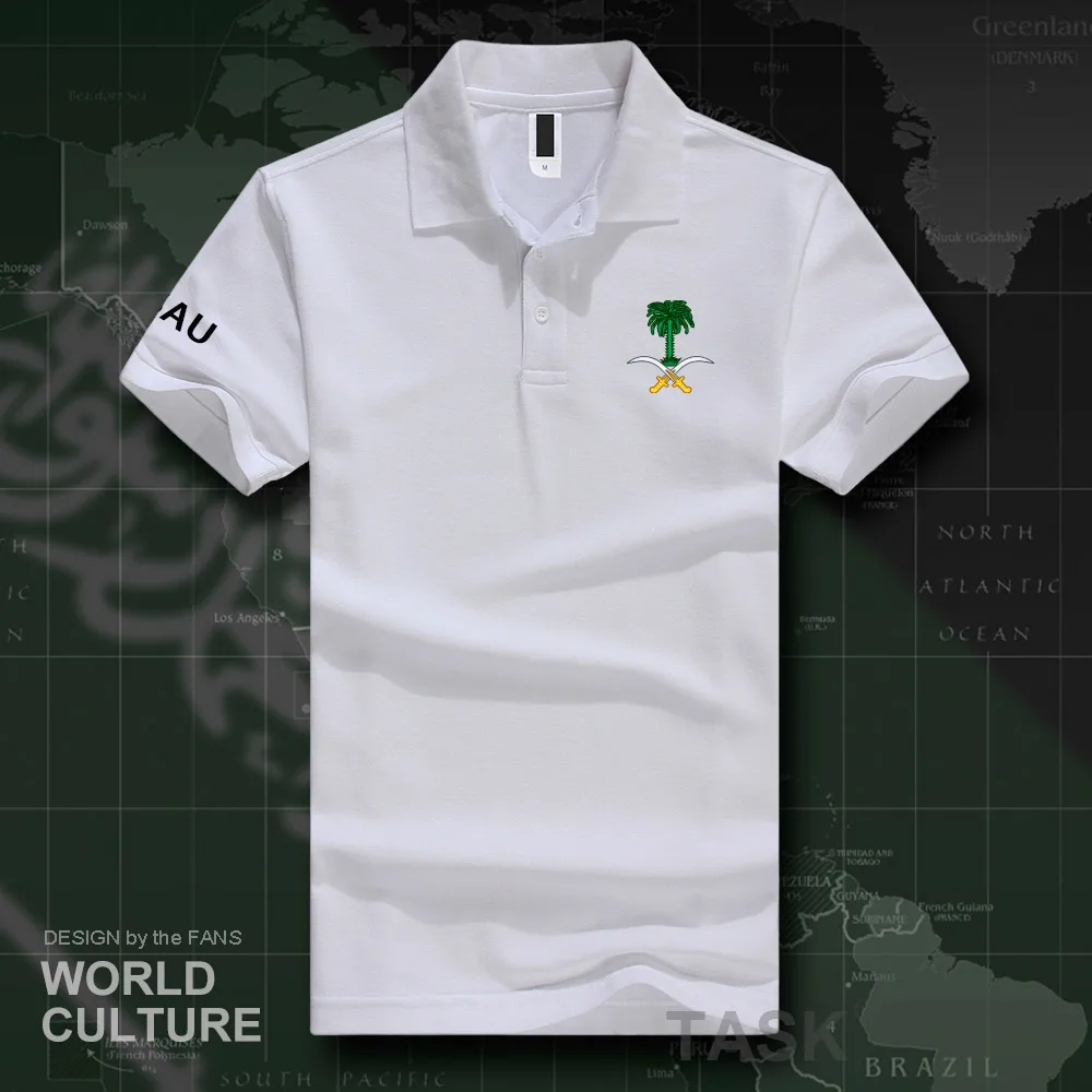 

Saudi Arabia Saudi Arabian SA SAU polo shirts men short sleeve white brands printed for country 2019 cotton nation team flag 20