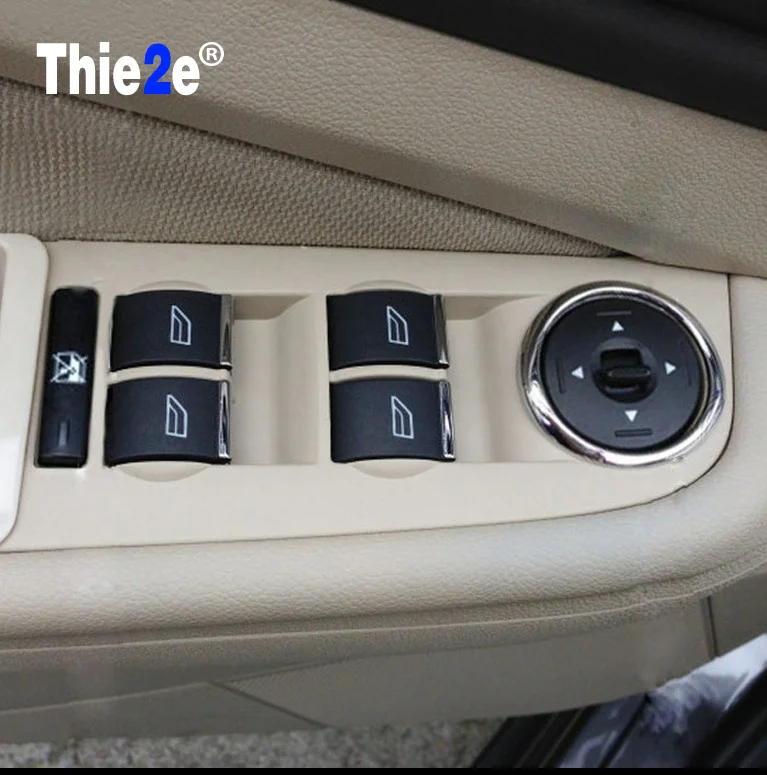 Автомобильная Кнопка подъема окон накладка из нержавеющей стали для Ford Focus 2 MK2 3 MK3