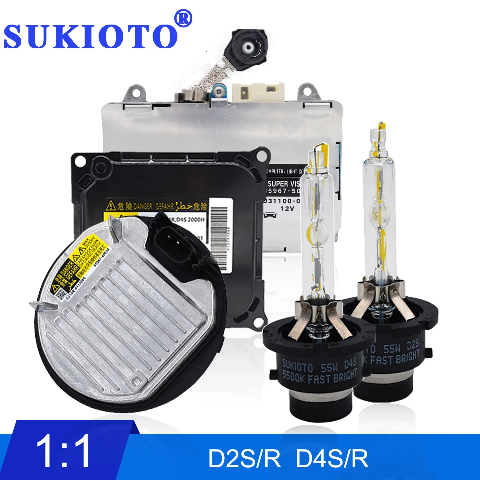 Оригинальный ксеноновый комплект SUKIOTO D4S 55 Вт 5500K быстрая яркость d4s ксенонового