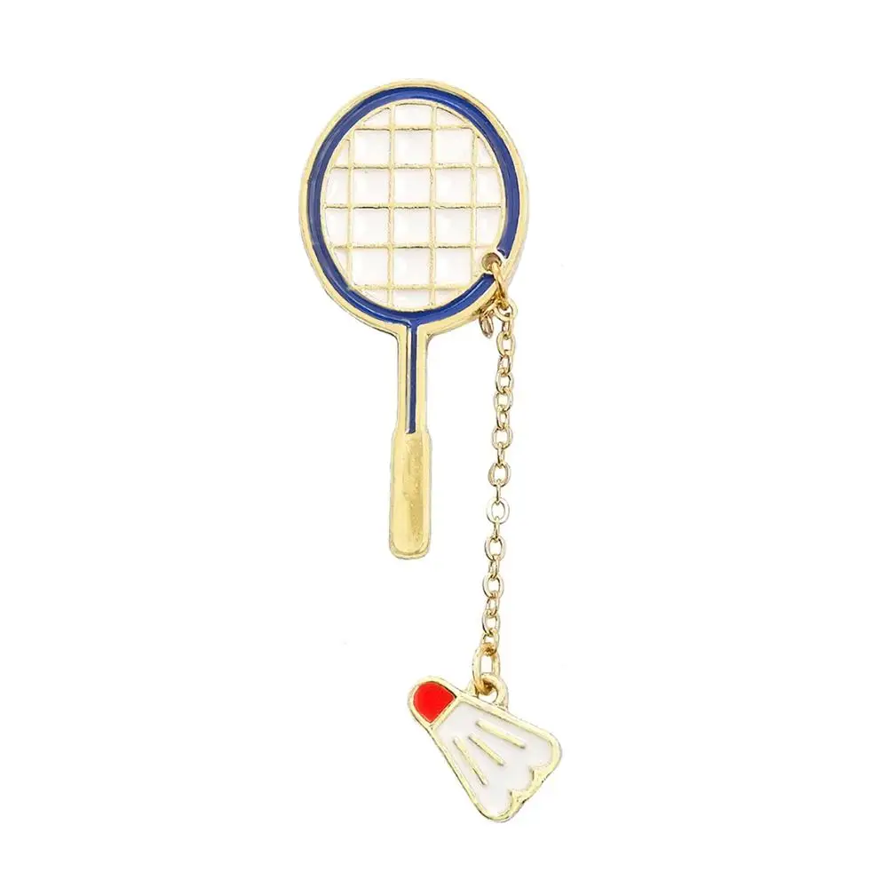 Новое поступление золото цвет красной эмалью Настольный теннис броши для Для