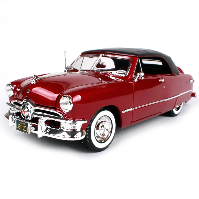 Maisto 1:18 1950 ford redwine brown литой под давлением автомобиль 285*100*88 мм роскошный винтажный