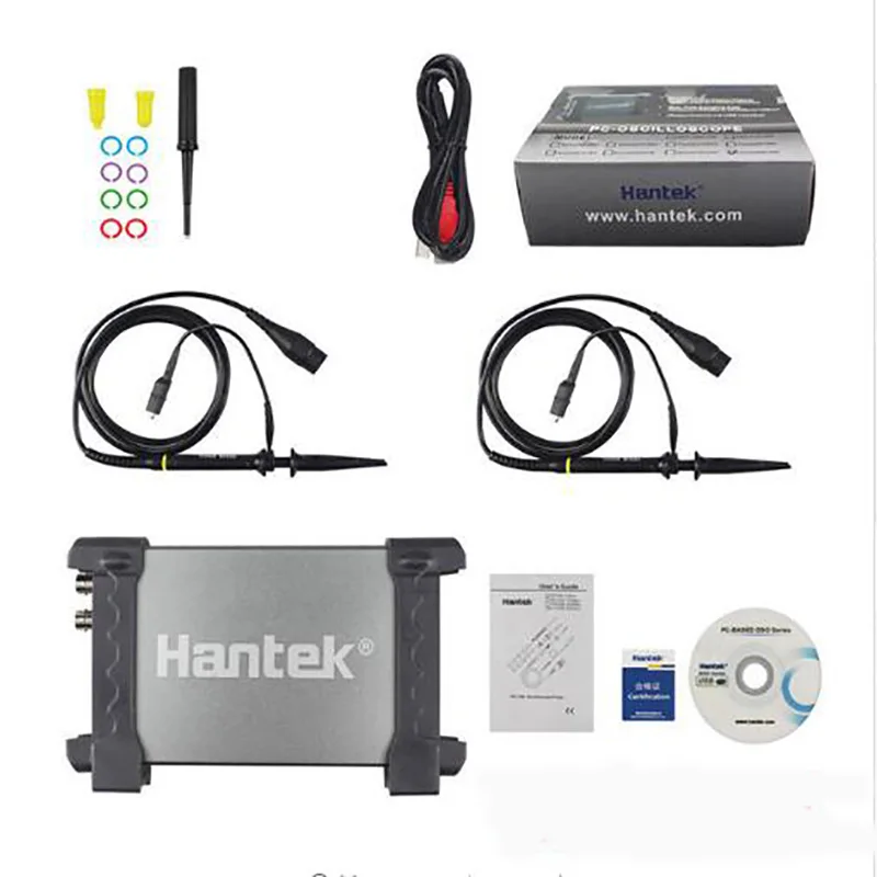 Hantek официальный 6022BL PC USB осциллограф 2 цифровых канала 20 МГц полоса пропускания 48MSa/s частота дискретизации 16 каналов логический анализатор