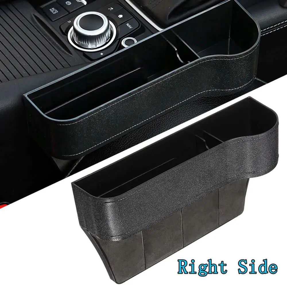 1 pc Right Black L& R пара черный/бежевый/коричневый автомобильное сиденье щелевые зазоры ящик для хранения напитков для карманов органайзеры универсальные автомобильные Средства для укладки - Название цвета: 1 pc Right Black