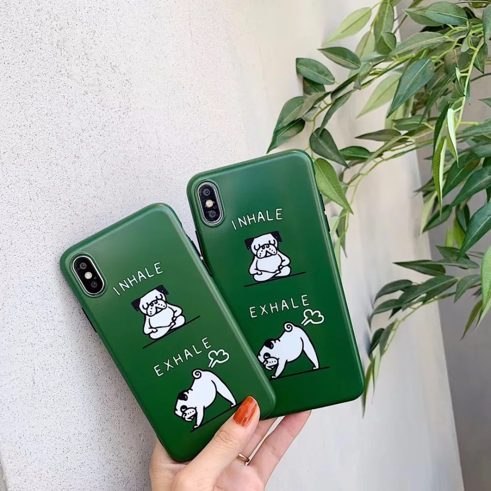 PGSD зеленый чехол для мобильного телефона с рисунком собаки из мультфильма iphone XS