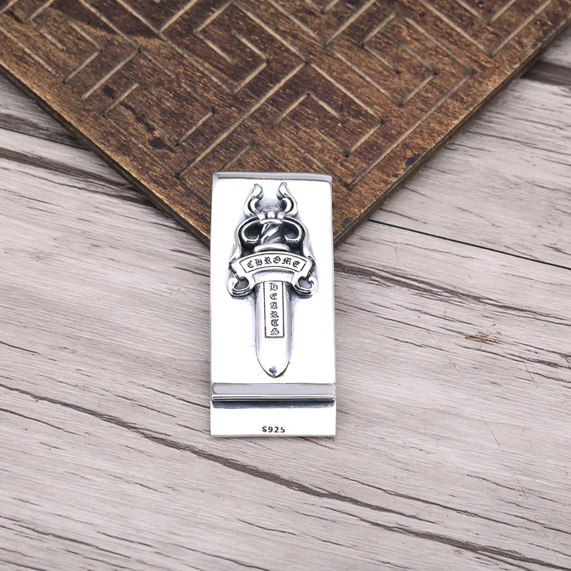 925 стерлингового серебра Клип Крест оформленный цветами кошелек с рисунком якоря