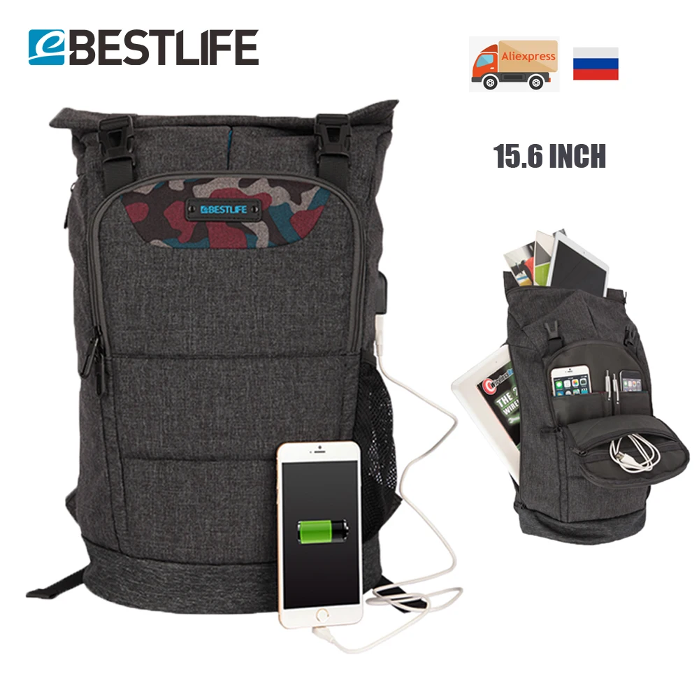 BESTLIFE Противоугонный рюкзак для ноутбука Мужской Внешний usb зарядки школьный