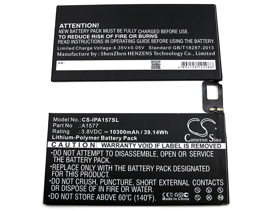 Аккумулятор Cameron Sino 10300 мАч A1577 для Apple A1584 i Pad Pro 12 9|cameron sino|battery forcameron sino battery |