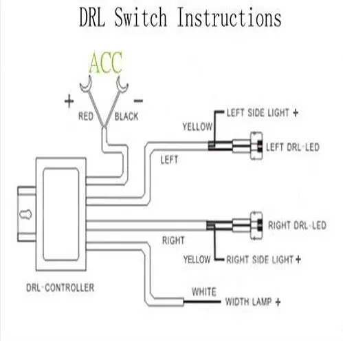 FSYLX 10x Автомобильный светодиодный контроллер DRL 12 В дневный ходовой светильник
