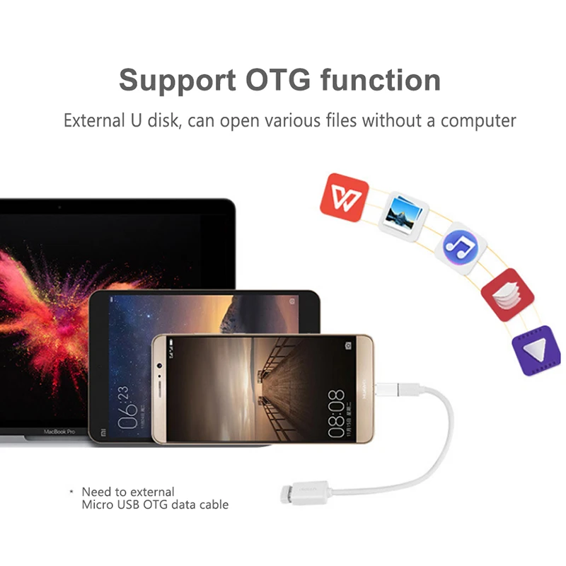 ! Переходник USB C на Micro OTG Type для One Plus 5 LG G5 G6 Xiaomi Mi 4S 4C Samsung S8 S9 OTG|Переходники и