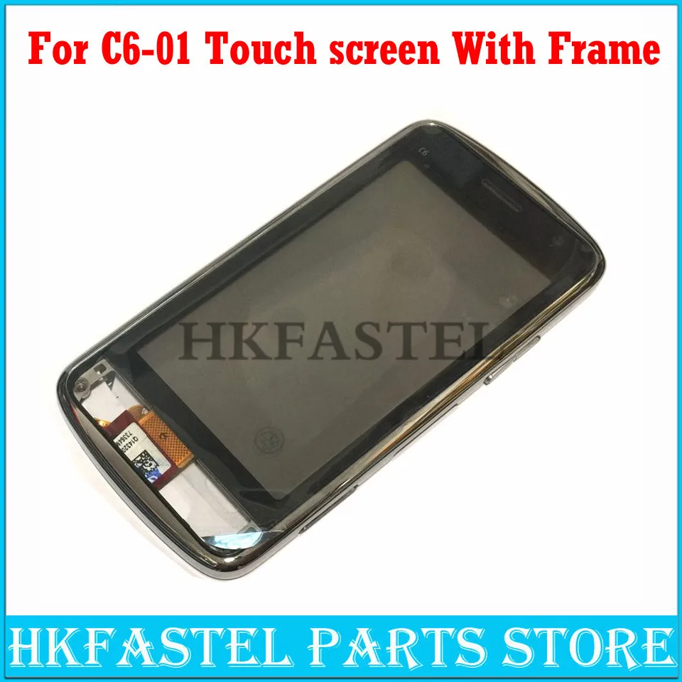 Hkfastel сенсорный для Nokia C6-01 сенсорный экран дигитайзер сенсор Передняя стеклянная панель объектива+ передняя рамка