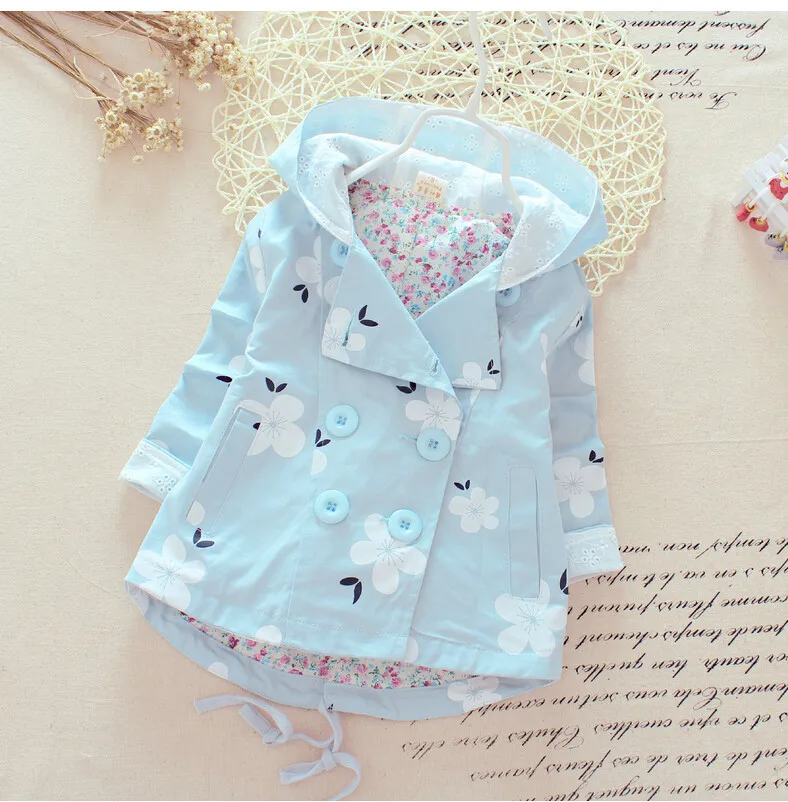 Весна осень 2017 пальто принцессы для девочек пылезащитное хлопковая модная
