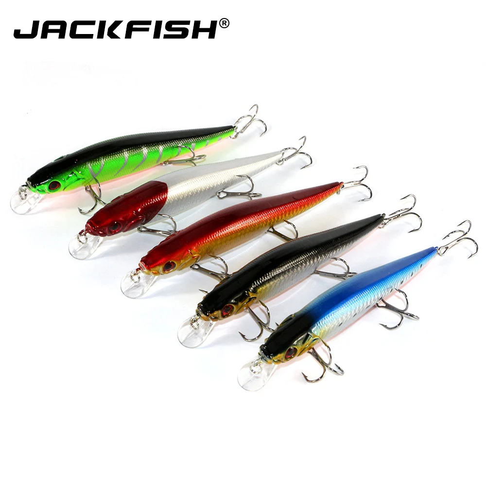 

JACKFISH большая жесткая рыболовная приманка с 3 крючками, 16 см, 23 г, 5 шт./лот, искусственный воблер