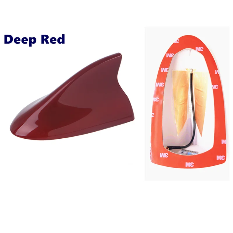 Deep Red Standard Антенна Акулий плавник Антенна Радио Автомобильная крыша антенна FM AM аксессуары Oto Anten Antena Tiburon для Nissan Kicks Pathfinder Juke Micra - Цвет: Deep Red Standard