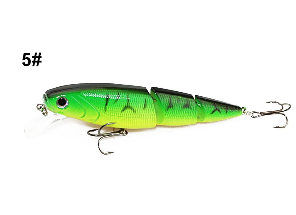 5 1PCS Jointed Fishing Lure 10.5CM 15G Floating Minnow Plastic Artificial Fishing Wobblers Tools 3 Sections Lure - Цвет: 5