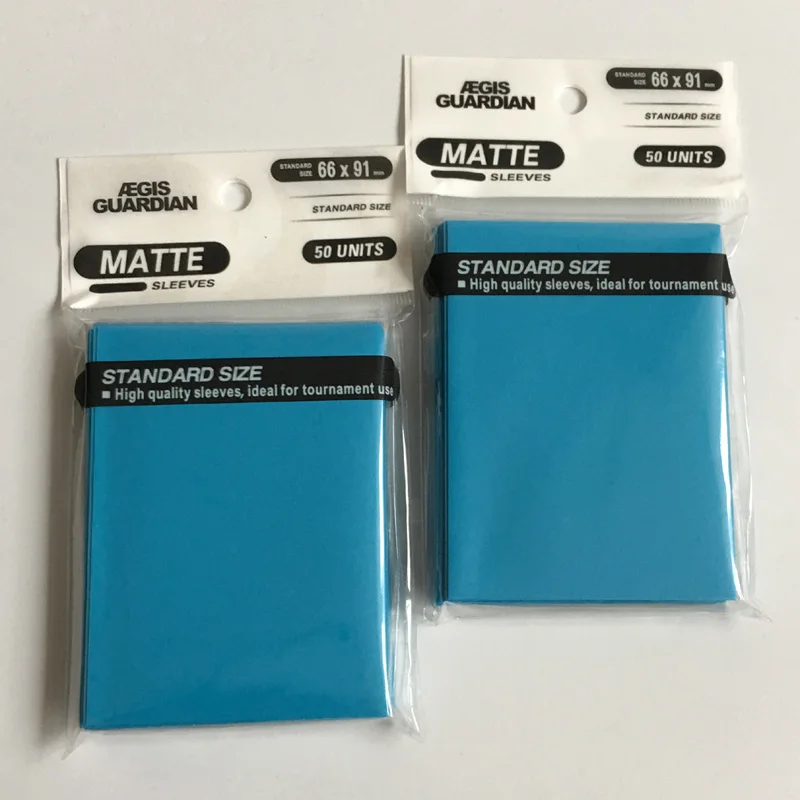 Light Blue 66x91 мм, размер 100 шт./лот, матовые защитные рукава для карт, защита для карт, стандартный размер, рукава для игровых карт Mtg Pokenmon, рукава для карт - Цвет: Light Blue