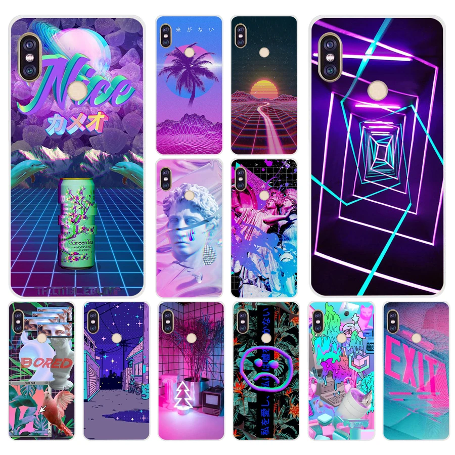 179FG Vaporwave эстетичный Мягкий Силиконовый ТПУ чехол для телефона xiaomi redmi 5A 8 8A 5Plus note 5