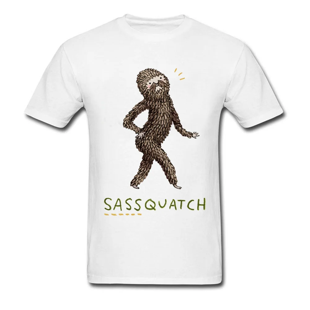 Sassquatch футболка Sasquatch Футболка мужская черная Забавный принт с героями