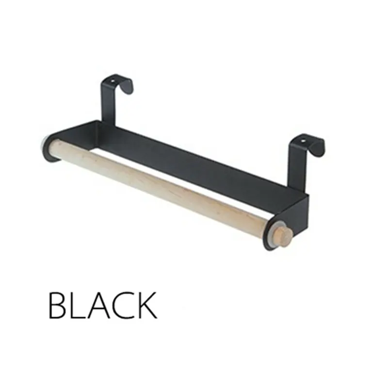 Linked Black 1 шт. настенный модный ящик для хранения тряпичный кронштейн пластиковая упаковка стеллаж для хранения дерева и металла кухонное полотенце стойка для полотенец - Цвет: Linked Black