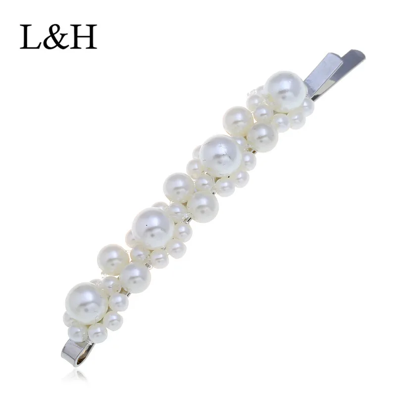 1 Pc New Fashion Female Hairpins Classic Elegant Simulated-pearl Barrettes Hair Clip Clamp Jewelry Styling Tools For Women Gift | Украшения
