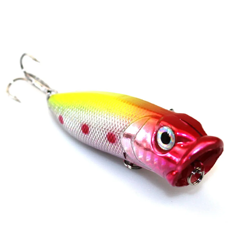 Best Quality Fishing Lure 6cm 13g 5 PCS/Lot Topwater Floating Popper Hooks Crank Baits Tackle Tool Whole Water | Спорт и развлечения