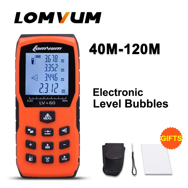 Lomvum LV-503 ручной лазерный дальномер 40 м 60 80 100 мини Клейкие Ленты диапазон Finder Diastimeter