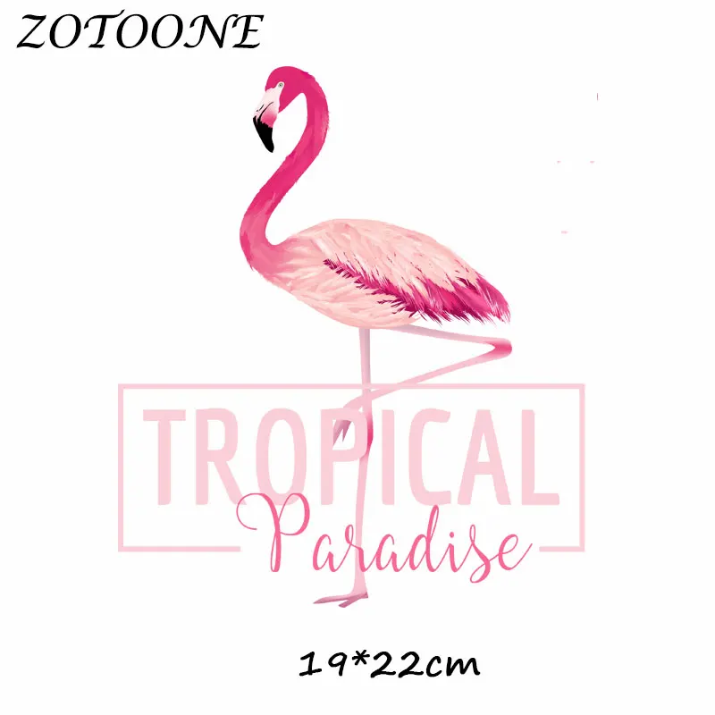 ZOTOONE красивое платье для девочки с цветочным узором Фламинго гладить на патчи