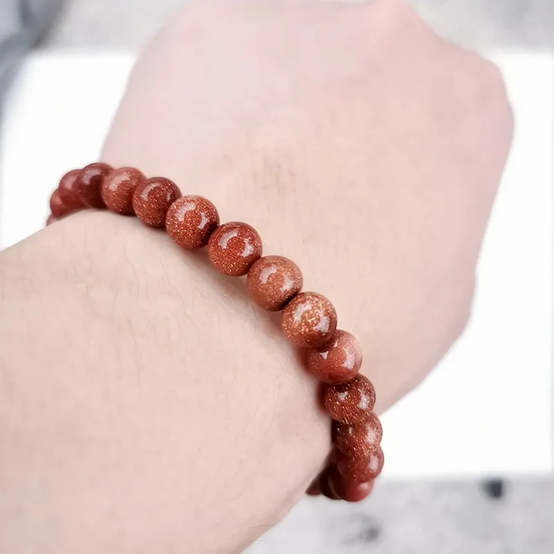 Sands stone Минималистичный 6 мм натуральный браслет для женщин и мужчин тигровый глаз розовый кристалл вулканический каменный Агат из бисера Йога стрейч браслеты - Окраска металла: Sands stone