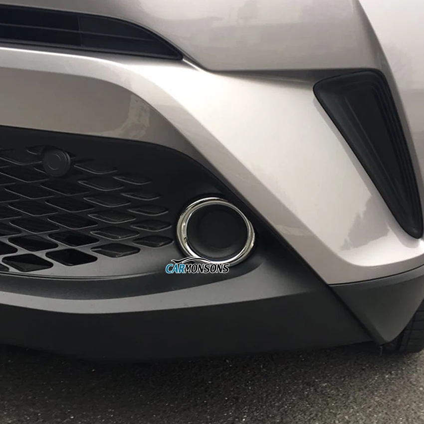 Carmonsons для Toyota C-HR CHR передний противотуманный светильник ABS Хромированная декоративная отделка рамка наклейки крышка аксессуары для автомобиля Стайлинг