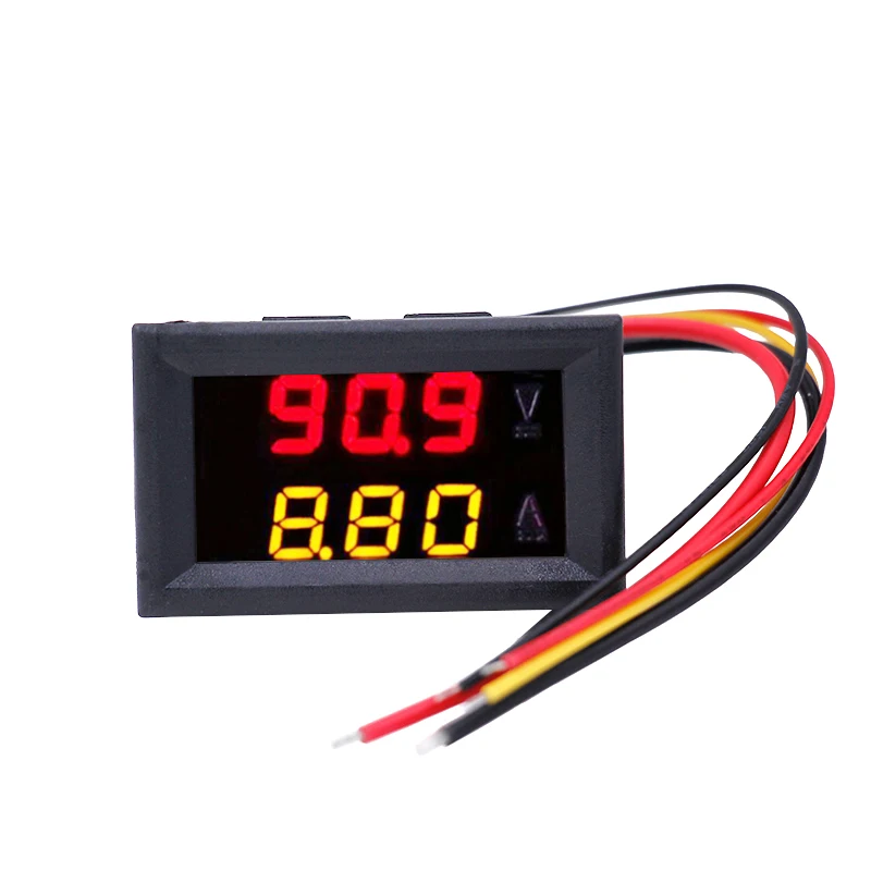 

10pcs/lot Digital 3 Bit LED Dual Display Voltmeter Current meter Ammeter Volt Car Tester Voltage Monitor DC 0-100V 0-10A