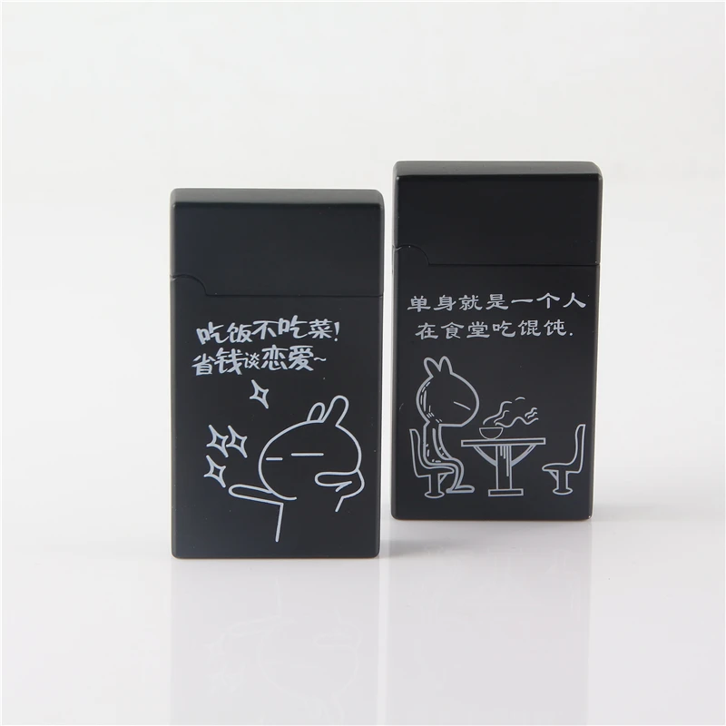Cigarette Accessories Windproof torch Butane gas lighter Black paint thin cigar metal lighters (Graphics Random delivery) | Дом и сад