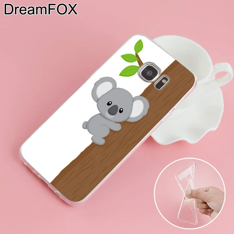 Мягкий силиконовый чехол из ТПУ DREAMFOX L195 Koala для Samsung Galaxy S5 S6 S7 S8 S9 S10 5G S10E Lite Edge Plus |