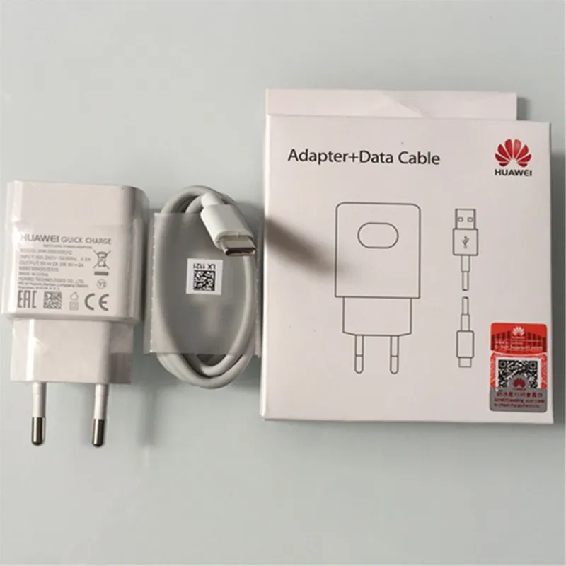 Huawei Оригинал QC3.0 9V2A ЕС Usb быстрое зарядное устройство адаптер быстрой зарядки 1 м 2A