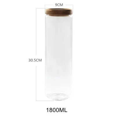 Itme E-1800ML Креативная стеклянная банка для хранения продуктов, бутылка для специй, сахара, чая, кофе, контейнер, коробка для зерен, орехов, бак, может, кухонный органайзер для хранения, инструмент - Цвет: Itme E-1800ML