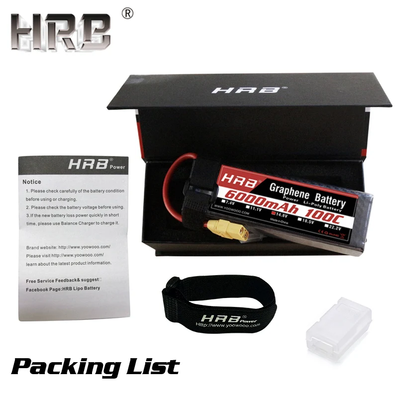 HRB Графен Lipo батарея 14,8 V 6000mah 100C 4S TRX XT90 EC5 Deans T XT60 для Traxxas Багги автомобили внедорожника заряженные RC части