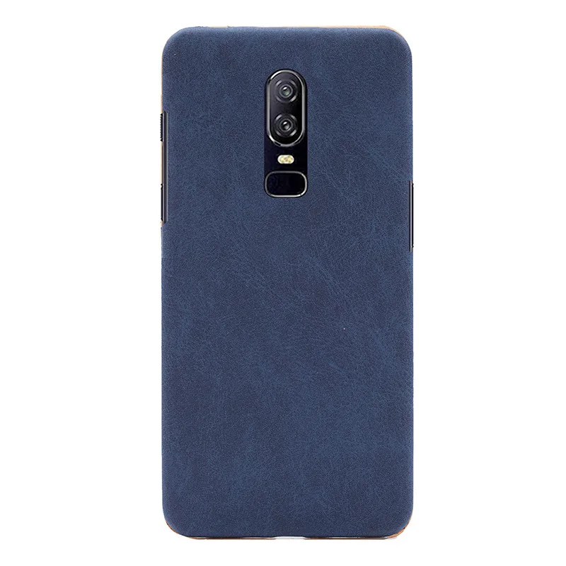 For Oneplus 6 Case PU Leather Hard Plastic Back Cover Phone Oneplus6 One plus Six 2018 funda |