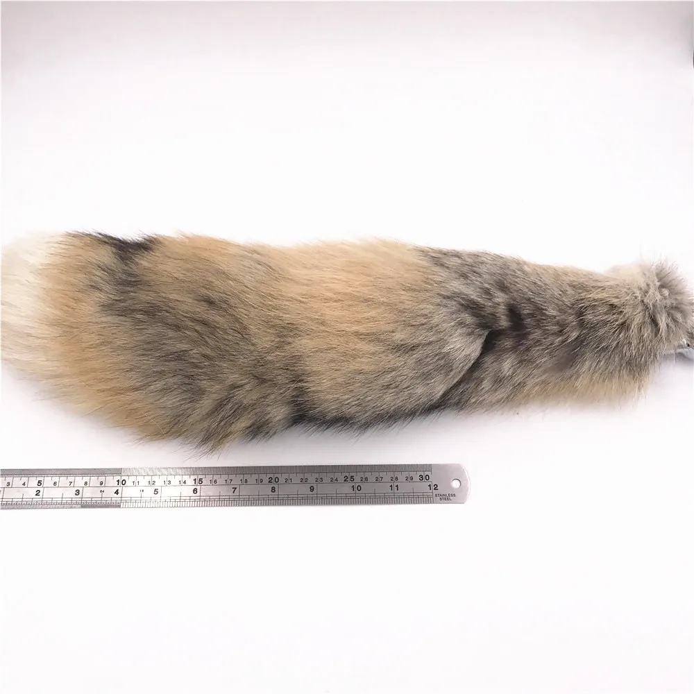 2 шт./лот вибратор и больше 50 см коричневый лисий хвост пушистая Анальная пробка