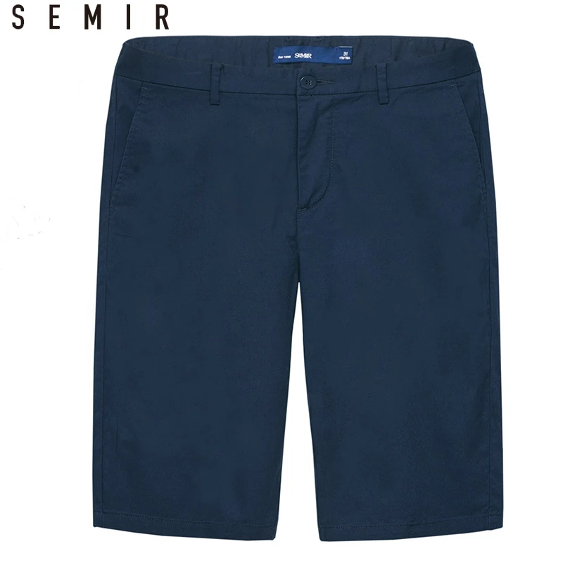 SEMIR Brand Shorts men 2018 summer casual Male Solid color Knee Length Bussiness | Мужская одежда
