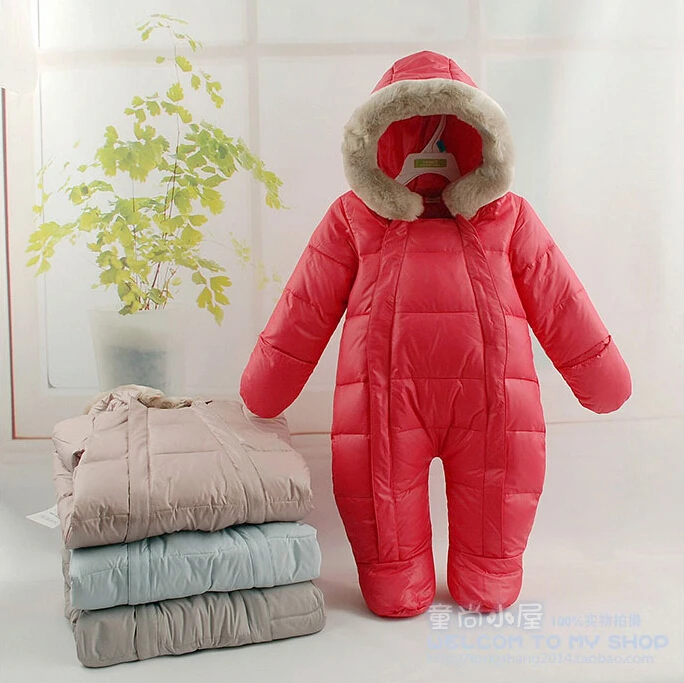 2022 Russia baby girls clothes winter feather clothing thicken down boys newborn snowsuits infantil overalls |