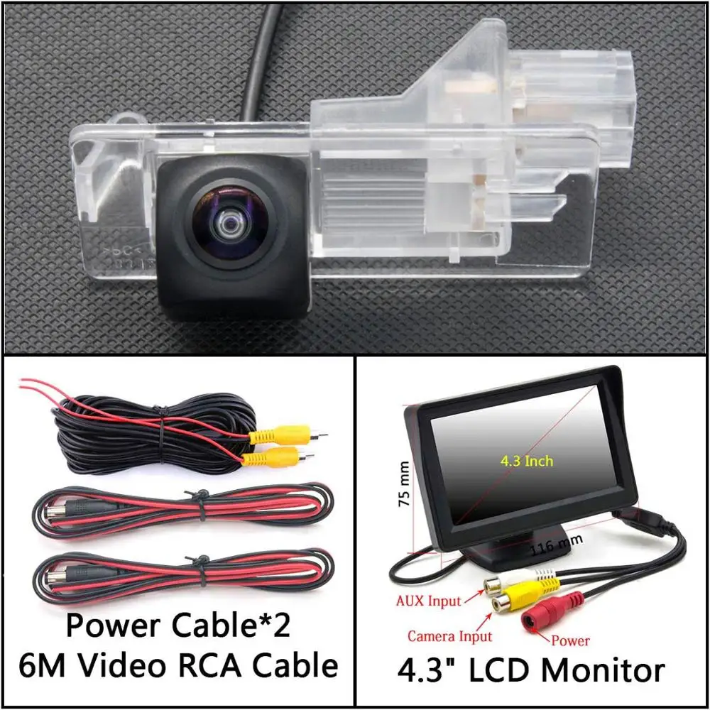 Cam Add 4.3 inch LCD 175 градусов HD резервная камера заднего вида для Renault scenic 2 II Renault Grand scenic 2003~ 2009 монитор парковки автомобиля - Название цвета: Cam Add 4.3 inch LCD