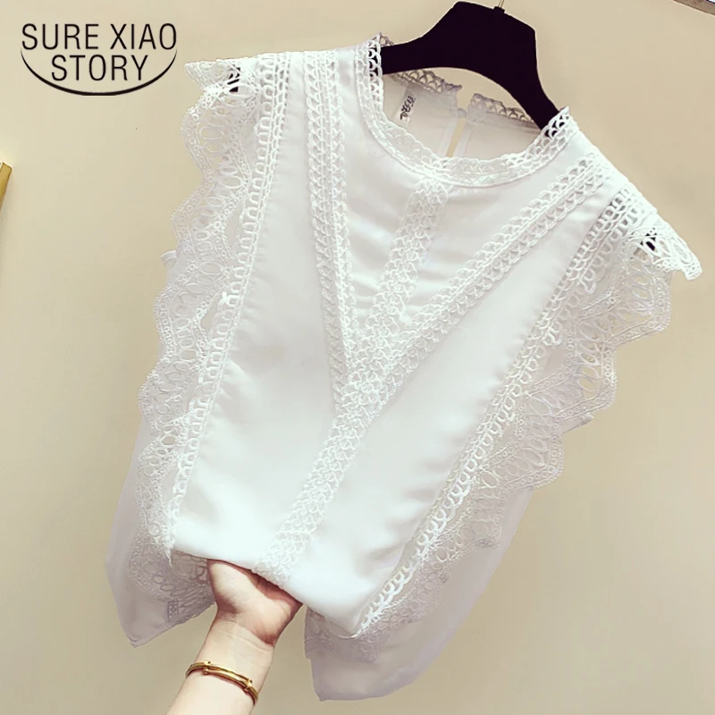 Blusas mujer de moda размера плюс женская блузка женская шифоновая блузка с коротким рукавом женские топы и блузки женские топы 3568 50
