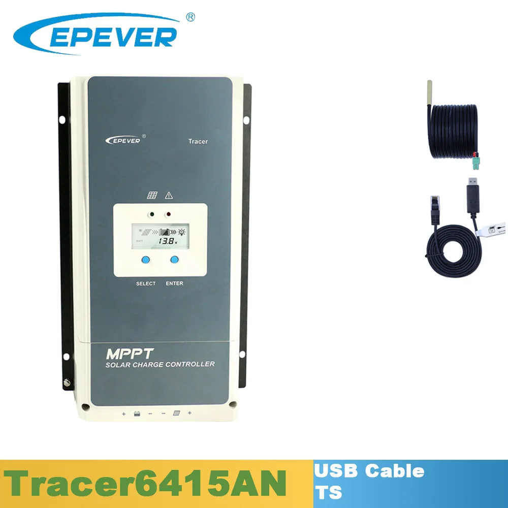 Set 1 EPever MPPT 60A 12 В 24 в 36 в 48 в Солнечный контроллер заряда Подсветка ЖК-дисплей Макс. 150 в PV вход общее отрицательное заземление 6415AN - Цвет: Set 1