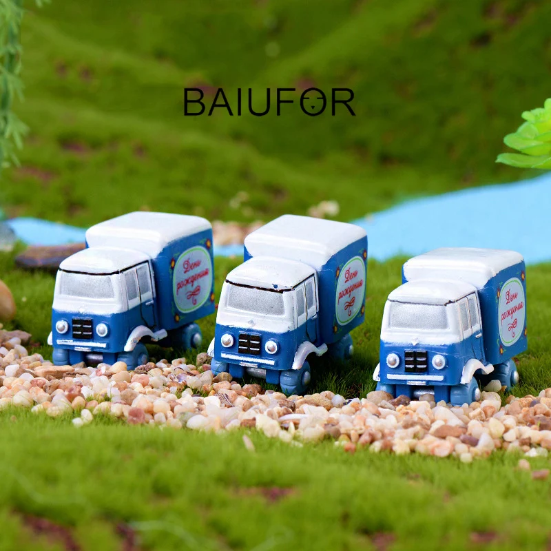BAIUFOR миниатюрный автомобиль модель синий вагон пластик ремесло Детские игрушки