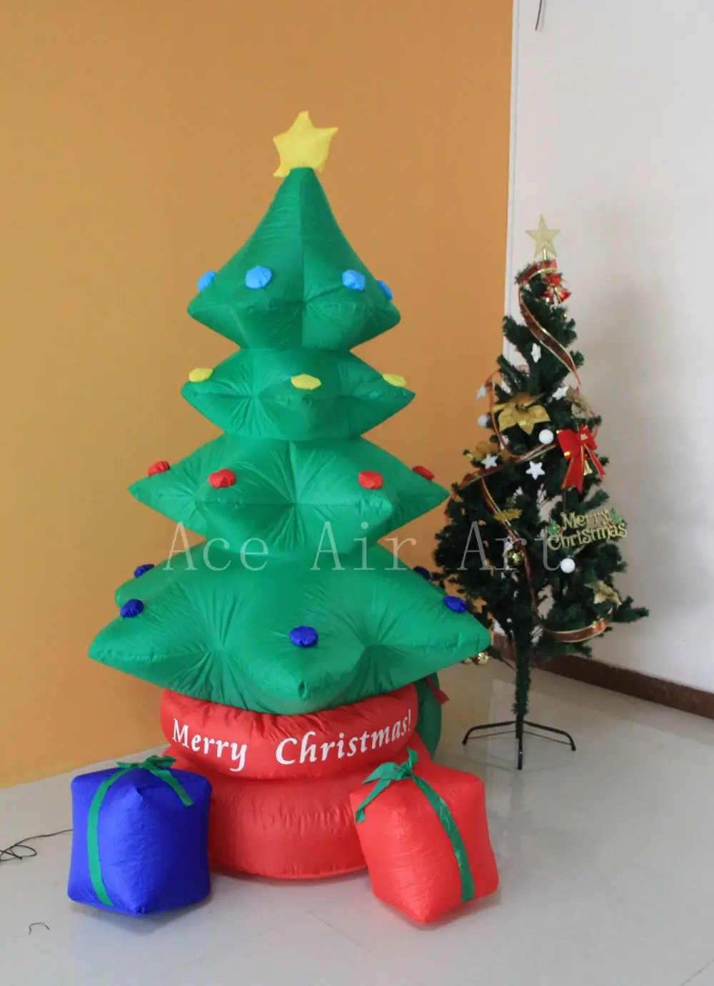 

indoor Christmas tree with stars inflatable for decoration holiday events