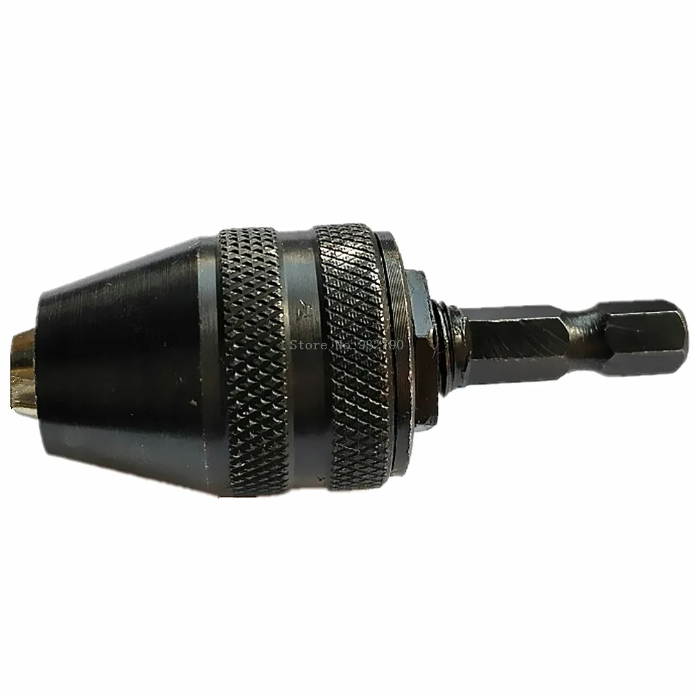 1/4&quot Keyless Drill Bit Chuck Clamp 0-8mm Hex Shank Adapter Converter Quick Change + 105 Degree Magnetic Angle Driver Screwdriver |