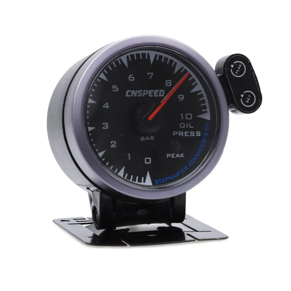 CNSPEED 2.5&quot/60mm 12V 7 Colors LCD Pointer Auto Car Oil Press Gauge BAR Pressure Guage For Racing Meter | Инструменты