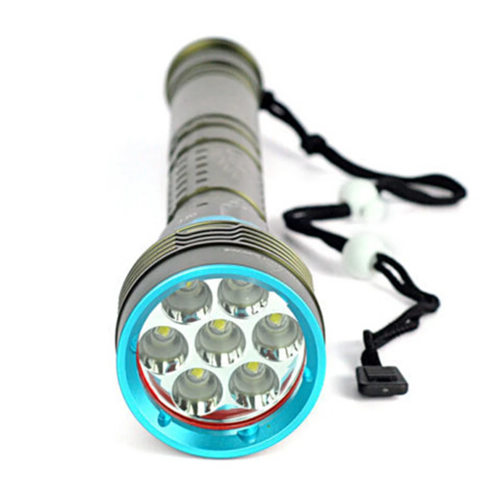 7 светодио дный CREE XML T6/L2 10000LM Водонепроницаемый светодио дный фонарик Подводные 100 м Дайвинг фонарик факел для Пеший Туризм обрушения Охота
