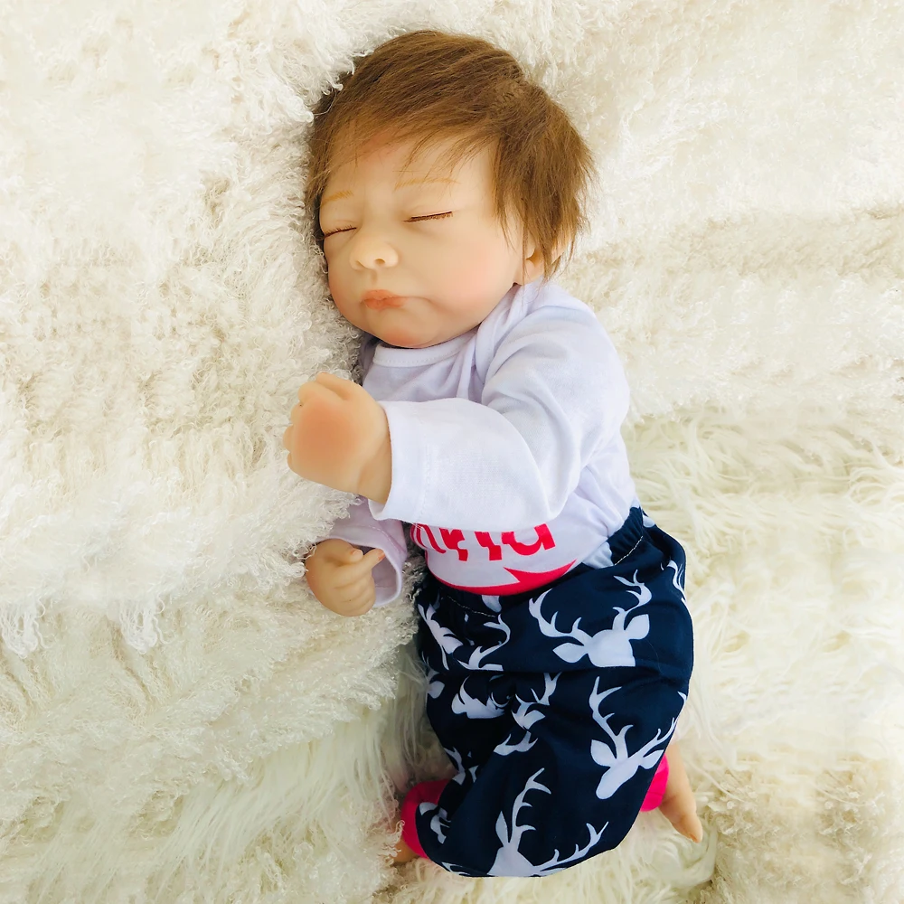 18 дюймов Кукла Bebe reborn Детские Силиконовые куклы игрушки для детей подарок