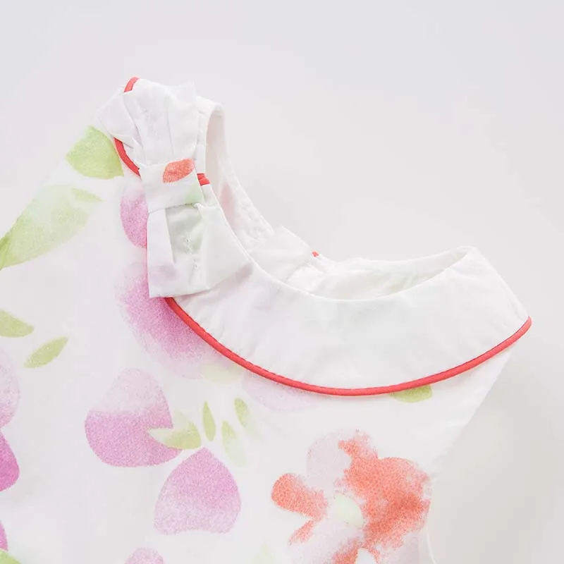 Dave bella/платье с цветочным рисунком для маленьких девочек детская одежда