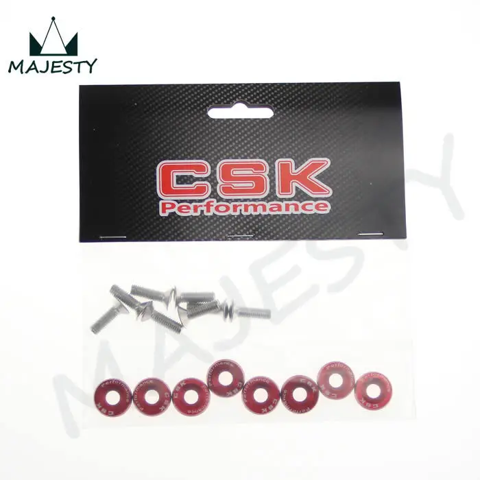 8 шт. M6 ширина зеркальный бампер крыло Омыватель анодированный алюминий